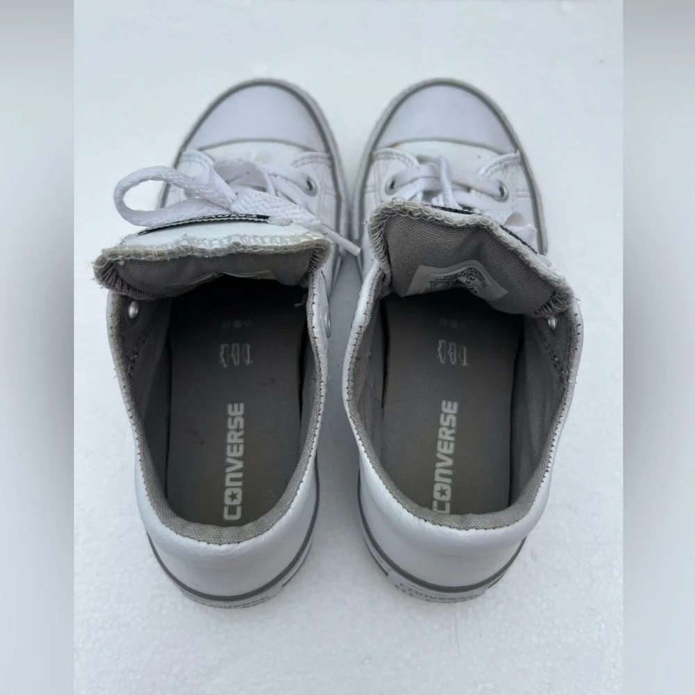 Converse Kids All Star White Leather Shoes 13